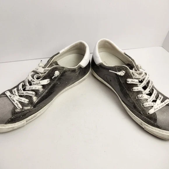 Philippe Model PM/78 EDT Women's Gray/White Low Top Sneakers Size 38 (7.5-8) - Picture 7 of 8